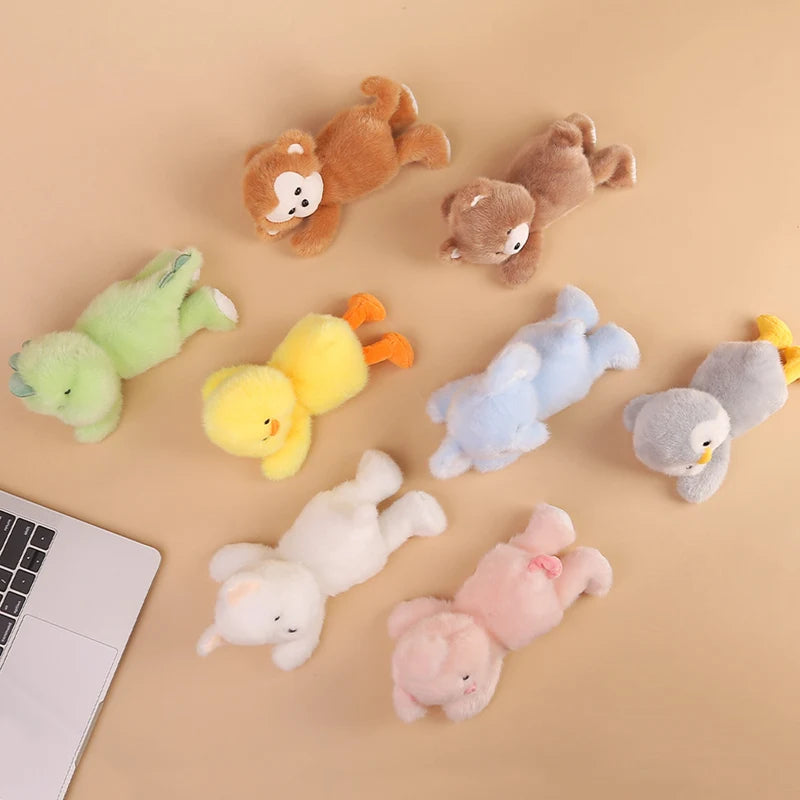 18cm Cartoon Lying Stuffed Animal Cute Horse Duck Cow Frog Plushies Kawaii Office Companion Plush Wrist Pad Wrist Support Doll