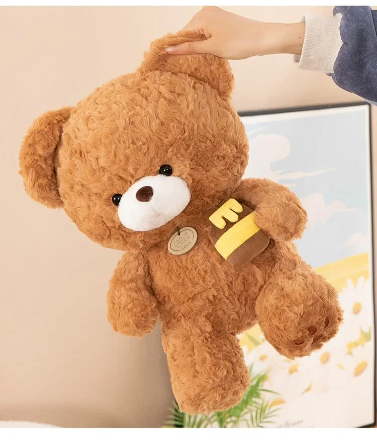 Hot 30-50CM Kawaii Cartoon Anime Honey Pot Teddy Bear Animal Doll Cute Plush Toy Children's High Quality Stuffed Toy Pillow