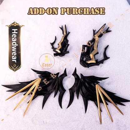 Arknights Aefanyl Logos Cosplay Costume Wig Uniform Earrings Radiant Serenity Ambience Synesthesia Halloween Party for Women Men