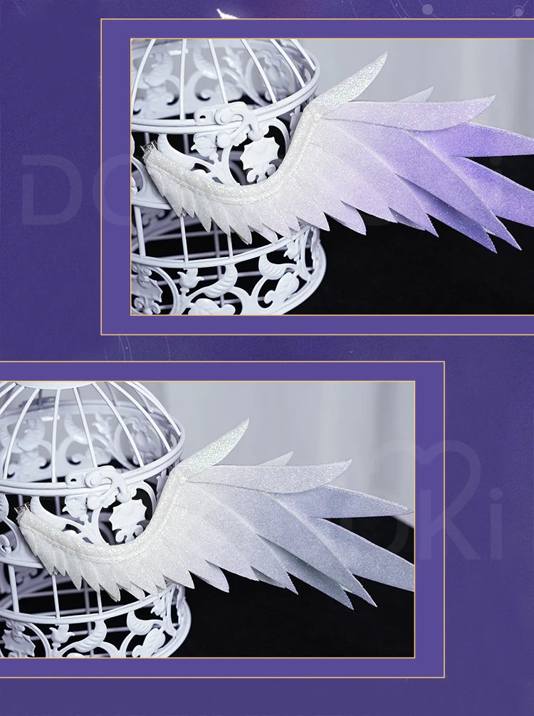Sunday Robin Wings Headwear Headband Cosplay Props Game Honkai:Star Rail DokiDoki Sunday Electric Wings Robin Accessories