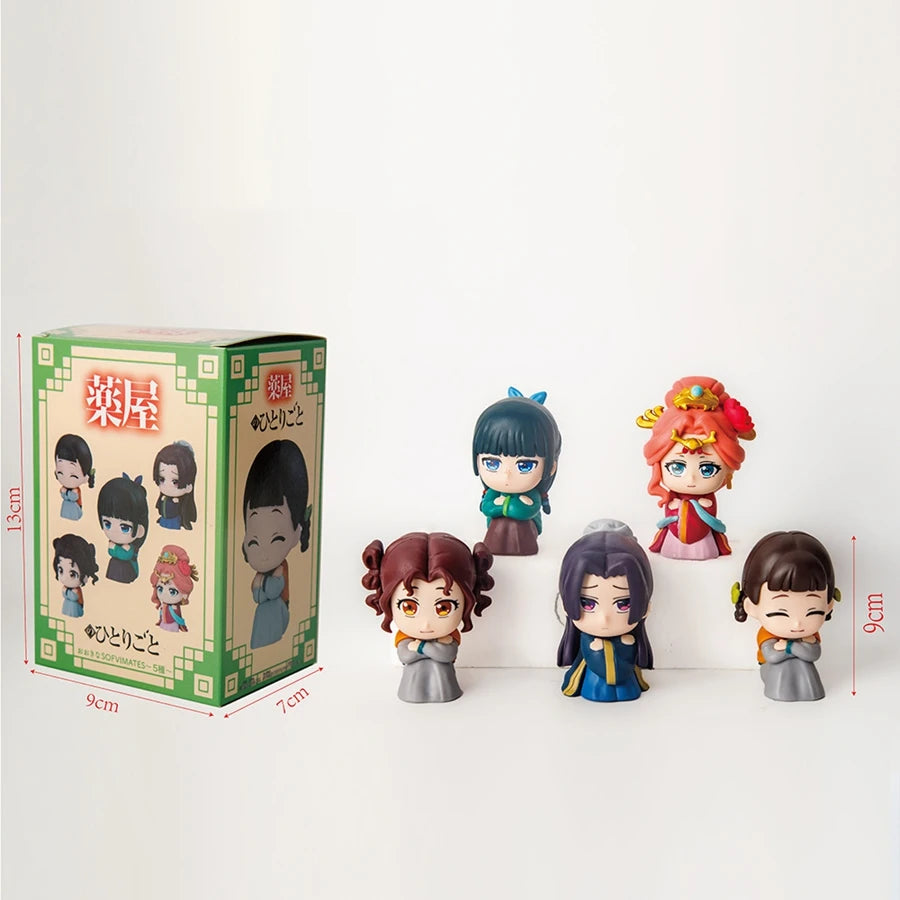 1/5PCS 9cm Kusuriya no Hitorigoto Anime Figure Q Version Maomao Action Figure Kawaii Jinshi Figurine PVC Collection Model Toys