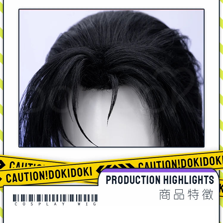 IN STOCK Jiang Yan Wig Game Where Winds Meet Cosplay DokiDoki Men 60cm Black Long Hair Jiang Yan Cosplay Free Cap
