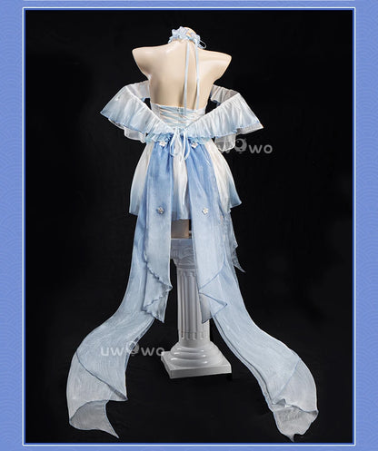 PRE SALE UWOWO Ayaka Cosplay Game Genshin Impact Fanart Ayaka Frost Waltz Cosplay Costume Halloween Costume