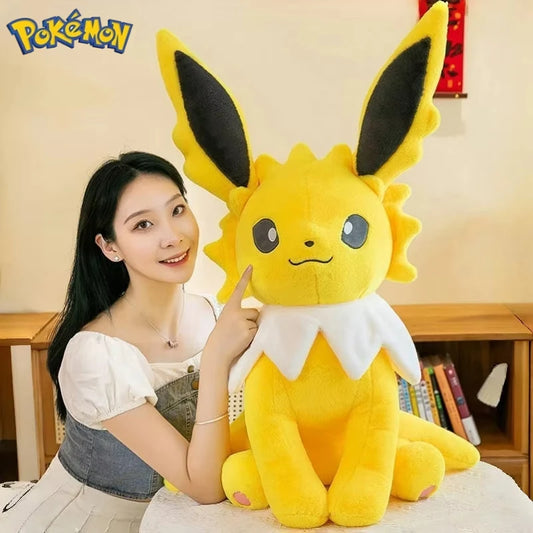 45/60/80CM Big Size Pokémon Jolteon Plushies ‌Vaporeon Cartoon Anime Stuffed Ornament Comfortable Soft Doll Children's Toy Gift