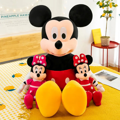 35-100cm Disney Couples Mickey Mouse Minnie Kawaii Plush Toys Children Gifts Plush Toys Doll Birthday Gift For Girlfriend Girls