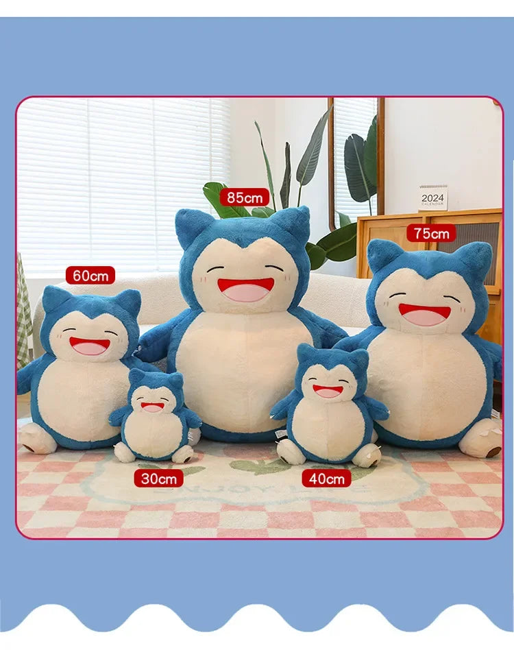 85/100CM Big Size Snorlax Plushie Pokemon Cartoon Anime Peluche Kawaii Stuffed Cushion Comfortable Soft Doll Children Toy Gift