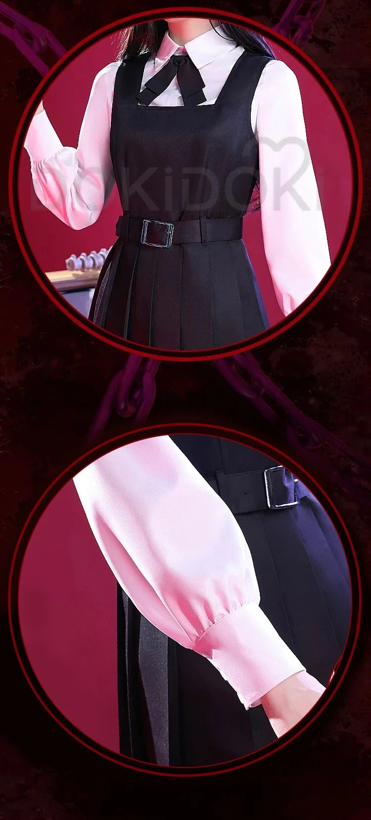 IN STOCK Mitakaa Asaa Cosplay Anime Cosplay Costume DokiDoki-SR Women Black Dress Mitakaa Asaa School Uniform Costume