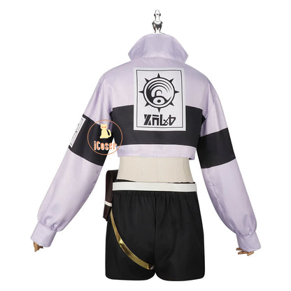 Anime Gachiakuta Riyo Reaper Cosplay Costume Uniform Jacket Short Necklace Akuta Cleaners Halloween Party for Women Girls Props