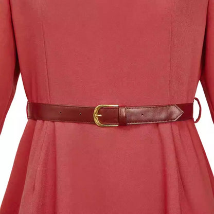 Anime Witch Watch Nico Wakatsuki Cosplay Costume Wig Red Dress Choker Outfit Halloween Party for Women Girls Carnival Props Cos