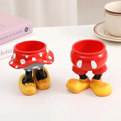 Disney Mickey Minnie Flower Pots Cartoon Mini Creative Resin Plant Pot Succulents Plants Bonsai Pots Home Decoration Gift