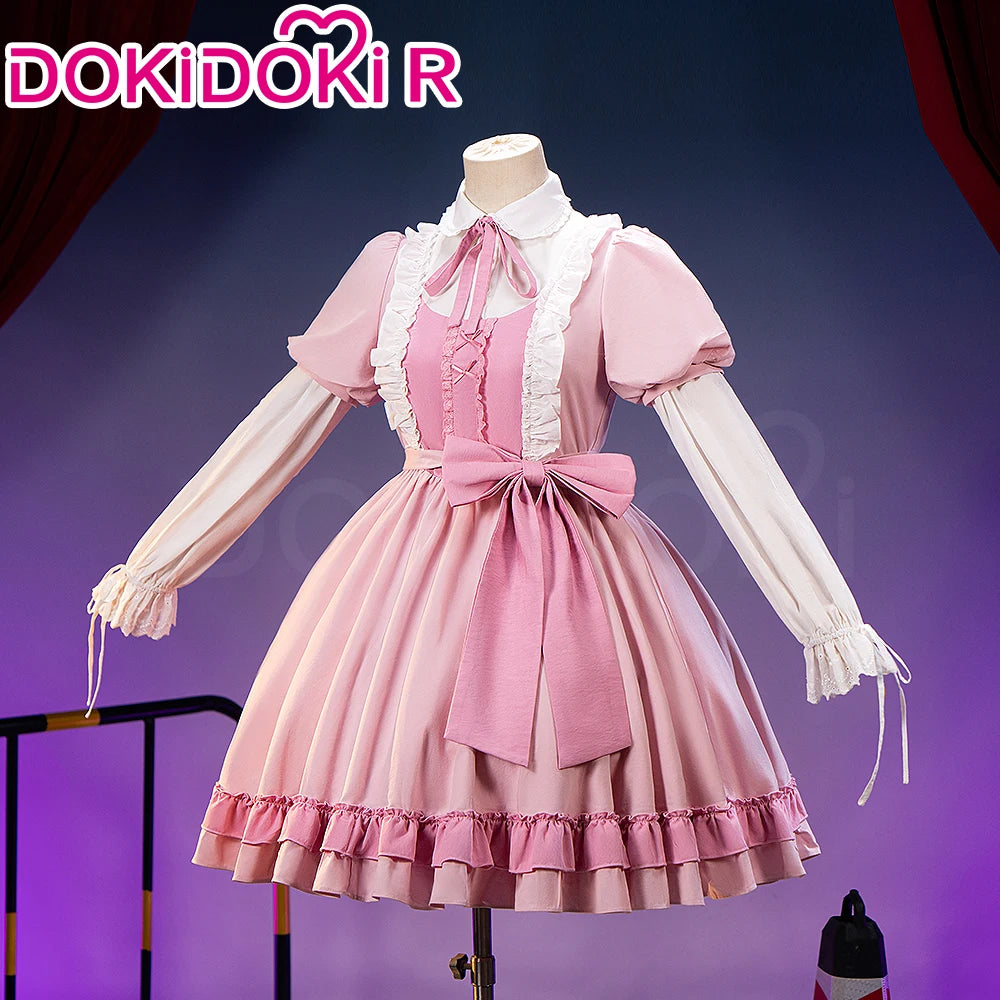 Stocking Cosplay Costume Anime DokiDoki-R Women Pink Dress Cute Stocking Cosplay Costume Lolita