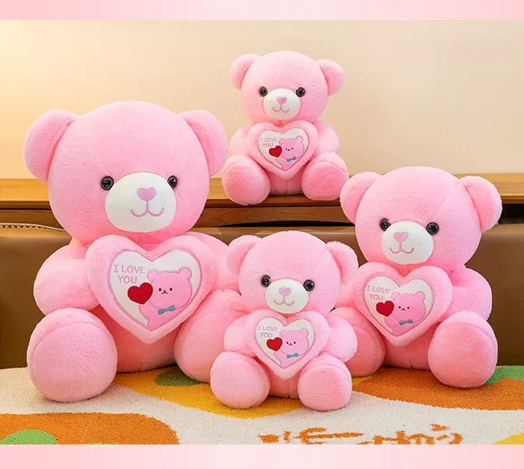 Kawaii 45cm LOVE Plush Toy Bear Stuffed Animals Doll Decoration Birthday Gifts Soft Pillow Dolls Grilfriend Girls Wife Kids Gift