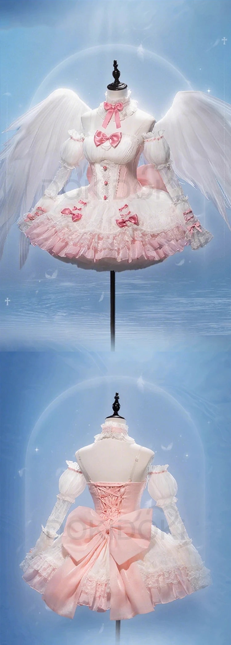 Tsukiyomi Utau Doujin Cosplay Costume Anime Shugo Chara! DokiDoki-R Halloween Devil Angel Utau Cosplay