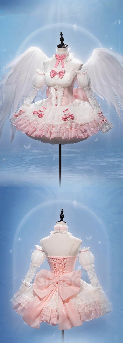 Tsukiyomi Utau Doujin Cosplay Costume Anime Shugo Chara! DokiDoki-R Halloween Devil Angel Utau Cosplay