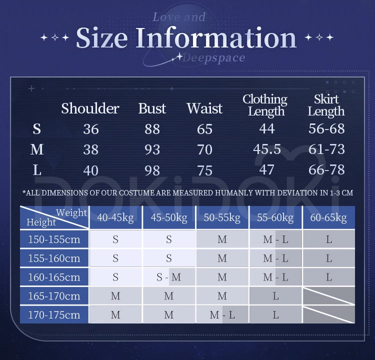 IN STOCK Refulgent Path Heroine Cosplay Costume Game Love and Deepspace DokiDoki-SR Female Uniform Costume Shen Xinghui Xavier