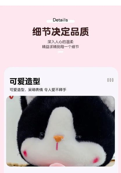 45cm Kawaii Stuffed Toys Lace Scarf Cat Plush Doll Fluffy Soft Cat Baby Doll Cute Cartoon Cat Stuffed Toy Home Decor Kid Gifts