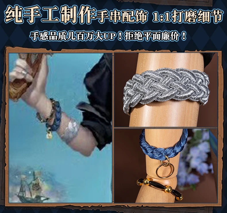 Identity V Clear Rationality Cosplay Costume Wig Composer Frederick Kreiburg Uniform Headwear Halloween for Women Men Carnival