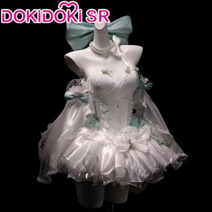IN STOCK Lynette Doujin Cosplay Costume Game Genshin Impact DokiDoki-SR Angel's Courtyard White Dress Ballet Cute Fontaine