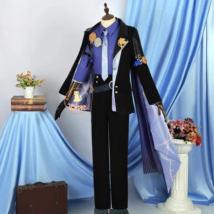 Zenless Zone Zero Hugo Cosplay Costume Wig Hat Mockingbird New Eridu Hugo Vlad Ravenlock Halloween Party for Women Men Cos Props