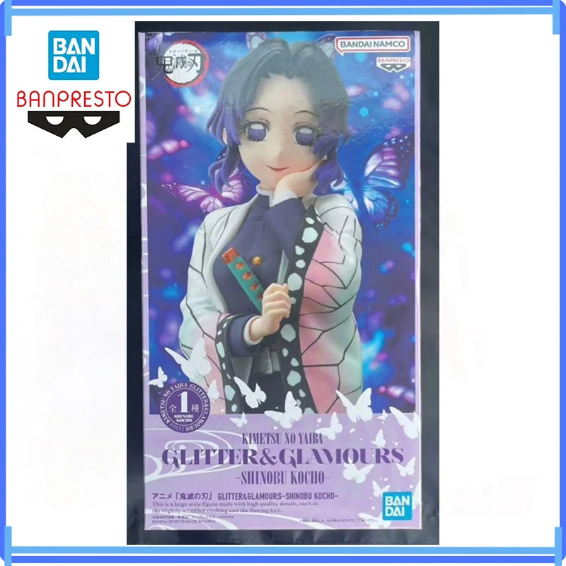 In Stock Original BANPRESTO GLITTER&GLAMOURS Demon Slayer Shinobu Kocho Figure Anime Model Genuine Boxed Toy