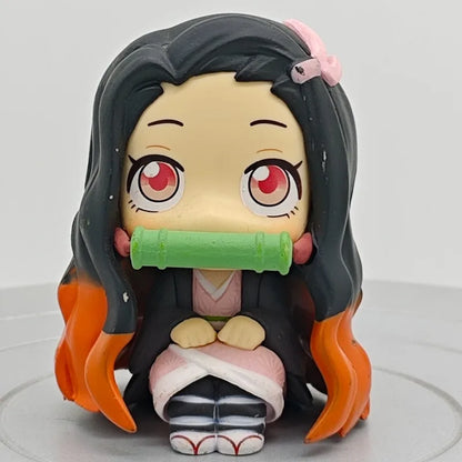 Cute Anime Demon Slayer Kimetsu No Yaiba Figurine Hashibira Inosuke Action Figures Clay Man PVC Model Statue Collection Toy Gift