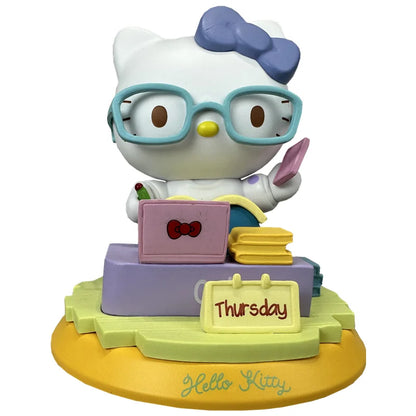 HelloKitty cartoon figurine Sunday worker cake food doll blind box Kt Cat desktop decoration room decoration mystery box gift