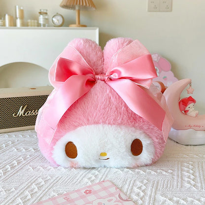 Sanrio Cartoon My Melody Headrest Back Cushion Cartoon Anime Seat Belt Cover Japanese Style Car Accessory Throw Pillow Sofa Bed