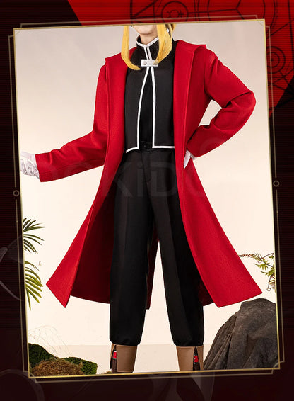 Edward Elri Cosplay Costum Anime Fullmetal Alchemist Cosplay DokiDoki-R Men Red Uniform Costume Edward Elri Cosplay