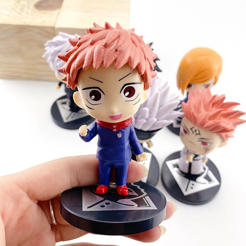 6Pcs/set Jujutsu Kaisen Anime Figure Gojo Satoru Yuji Itadori Figure Doll Toy Action Figure Yuji Itadori Fushiguro  Model Toys