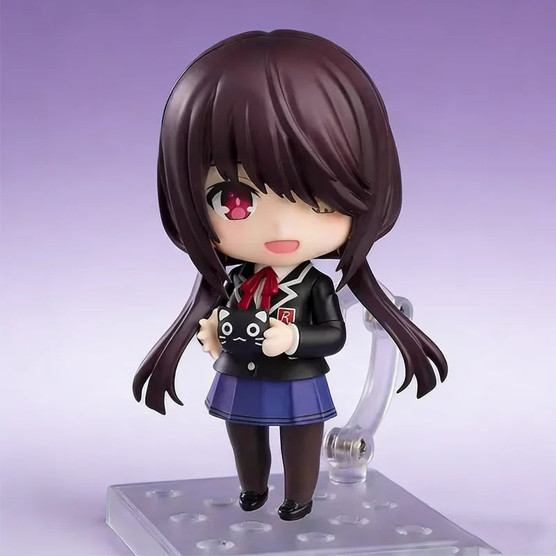 10cm Anime Date A Live V Tokisaki Kurumi Figure #2455 School Uniform Ver Action Ob11 Model Toy Doll Collection Gift PVC