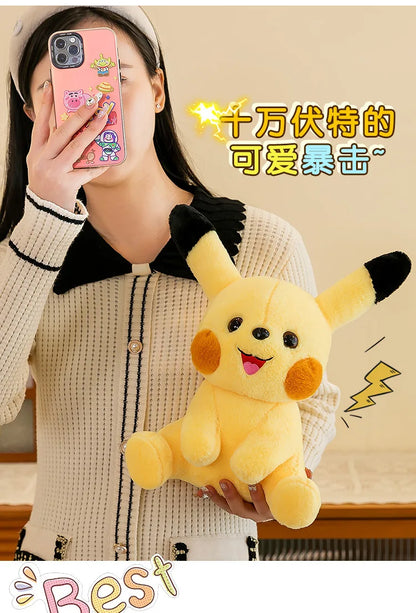 35-70CM Big Size Sitting Pikachu Plush Pokemon Cartoon Anime Peluche Kawaii Ornament Stuffed Animal Children's Toys Gifts