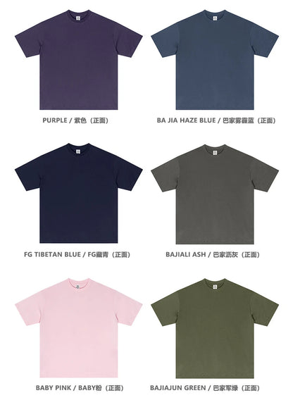 ZODF 2025 Summer Men 180gsm Solid T-Shirts Women Unisex Loose Basic Breathable Cotton T Shirt Brand Tees HY0971