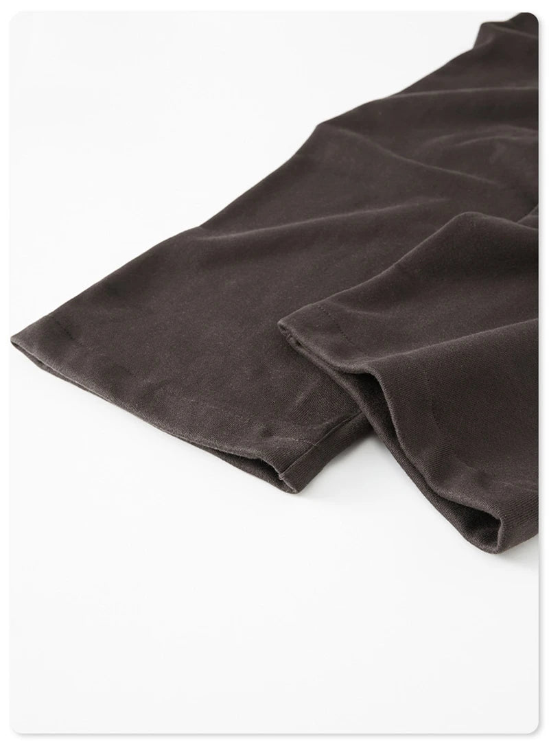 ZODF New 2025 Autumn Men's 445GSM Sweatpants Unisex High Street Soft Knitted Straight Pants Brand Streetwears Tracksuits HY0382