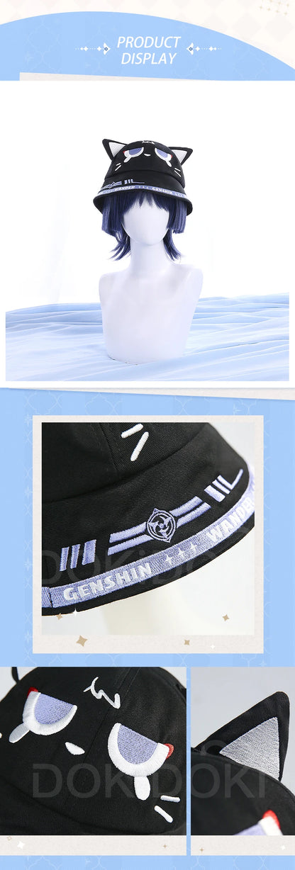 Scaramouche/Hutao/Ganyu Doujin Hat Game Genshin Impact DokiDoki-SR Cosplay Wanderer Hu Tao Ganyu Cute Bucket Hat Genshin Impact