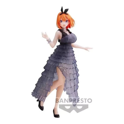 Bandai Original Banpresto The Quintessential Quintuplets Kyunties Nakano Ichika Nino Evening Dress Action Figure Model toys gift