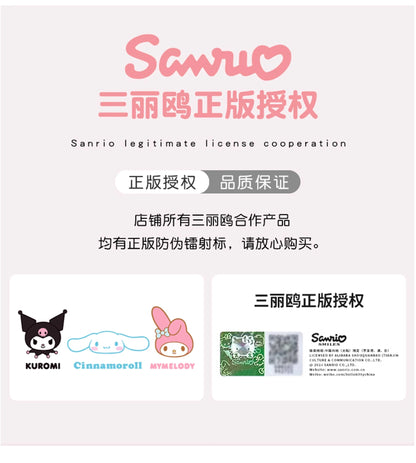 Genuine Sanrio Hello Kitty Kuromi Melody Pachacoo Cinnamoroll Stuffed Toy Pendant Cute Plush Toys Keyring Keychain Birthday Gift