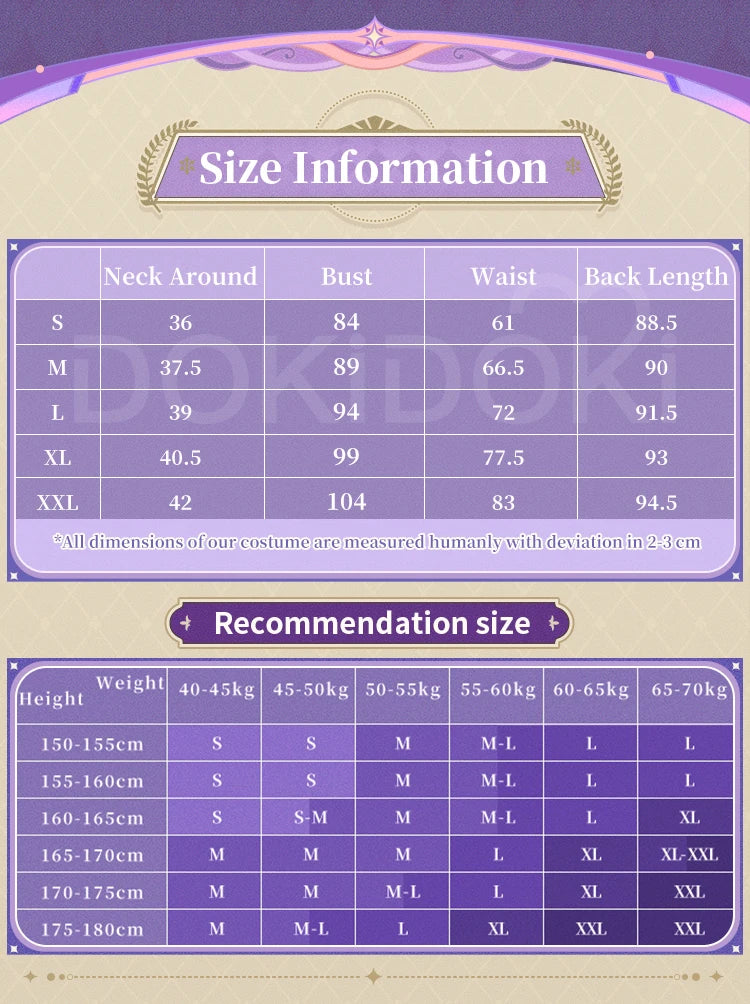 Cyrene Cosplay Costume Game Honkai: Star Rail【S-2XL】DokiDoki-SR HSR Cyrene Women Dress Veil SP Version Cosplay Plus Size