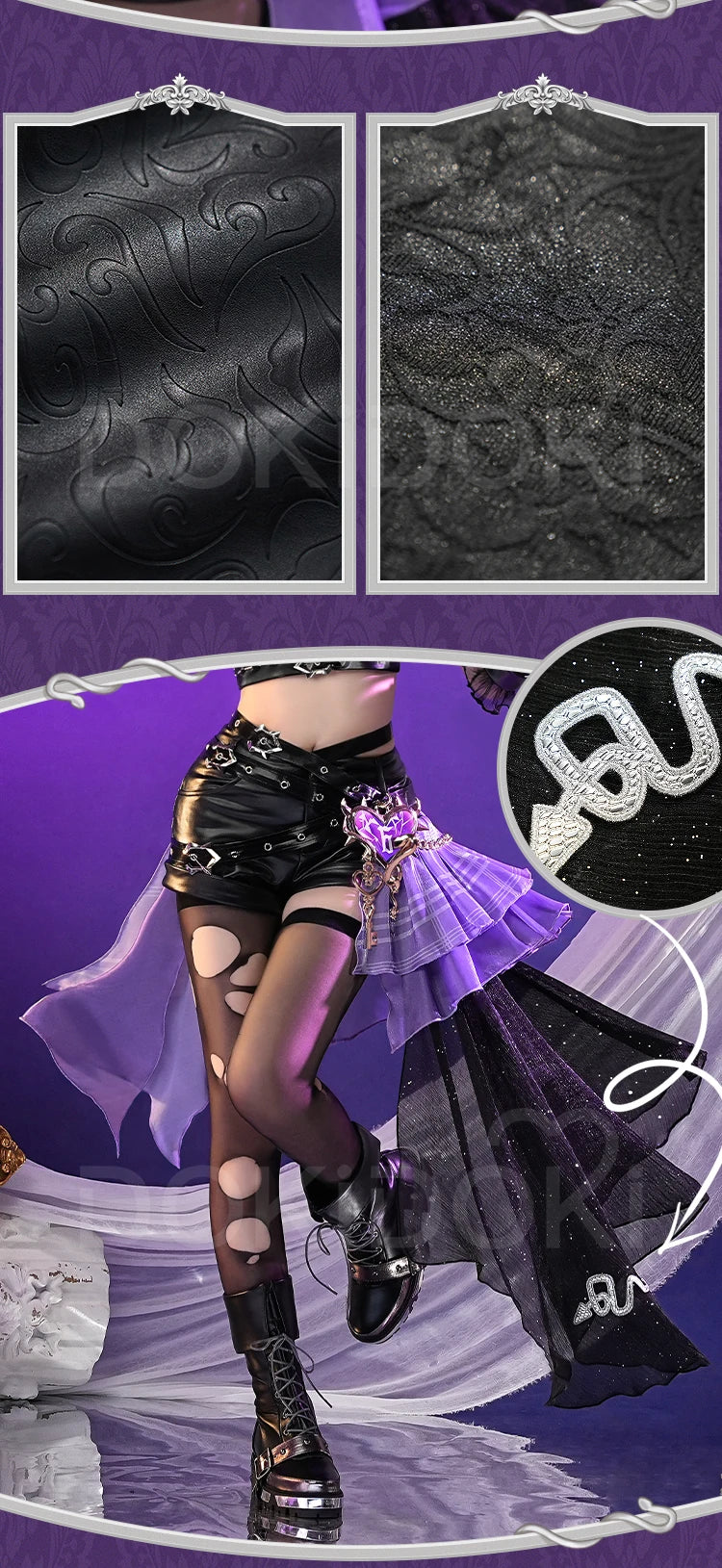 Tracy Reznik Mechanic Cosplay Costume Game Identity V DokiDoki-SR Phantom Girl Lock Core BLK Tracy Women Dress Cosplay