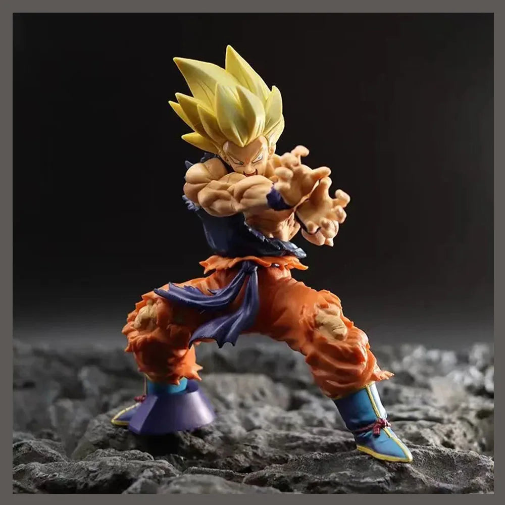 Dragon Ball Z Son Goku Anime Figure Battle Damage Shockwave Manga Statue Pvc Action Figurine Collectible Model Doll Toys Gift