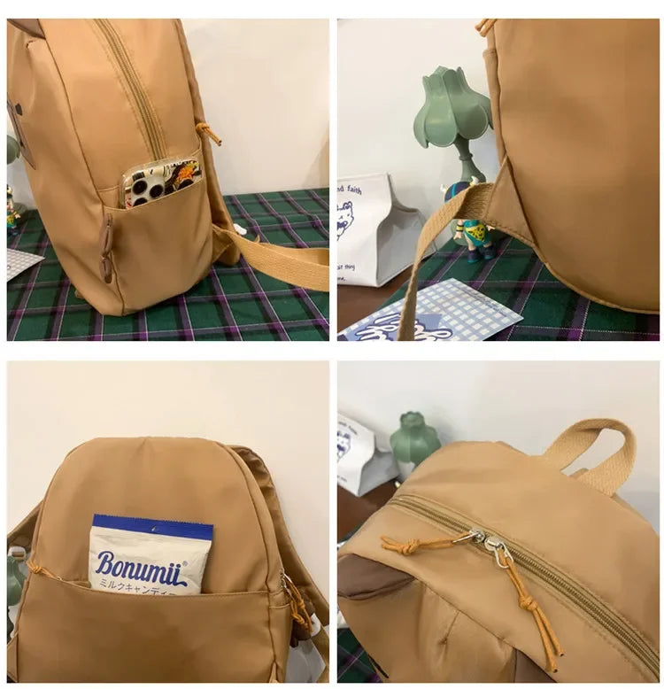 Kawaii Capybara Nylon School Bag Laptop Backpack Cartoon Children's Backpack Travel Casual Book Bags Large Capacity Backpack