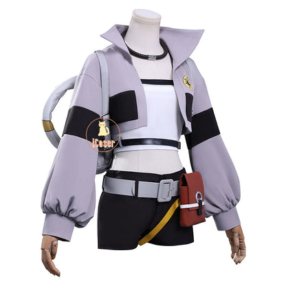 Anime Gachiakuta Riyo Reaper Cosplay Costume Uniform Jacket Short Backpack Akuta Cleaners Halloween Party for Women Girls iCoser