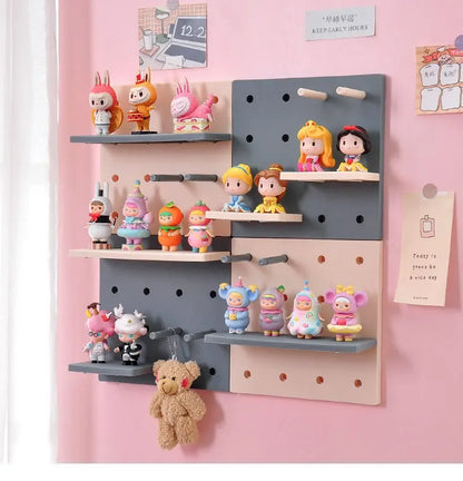 Home Decor Wall Shelves Decoration Hole Board Wall Storage Rack Storage Shelf Kitchen Bedroom Hanging Wall Shelves Wall Decor