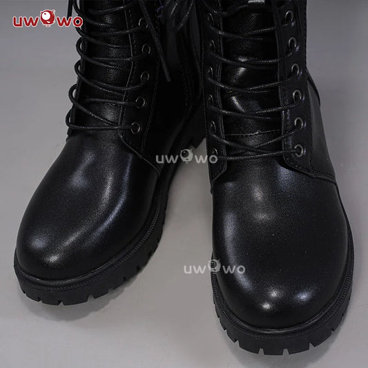 UWOWO Genshin Impact Lynette Cosplay Shoes Boots Lyney Anemo Cat Fontaine Cospaly Footwear-Boots