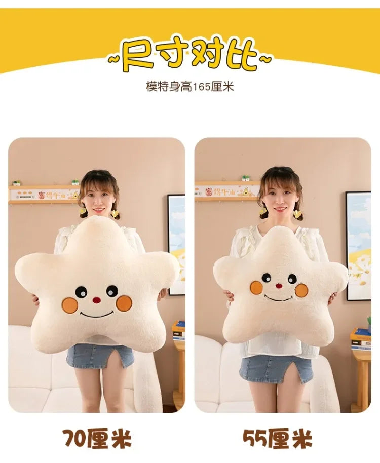 New Kawaii 55-70cm Cartoon Bedroom Pentagram Children's Pillow Backrest Cute Plush Toy Boy Girl Gift