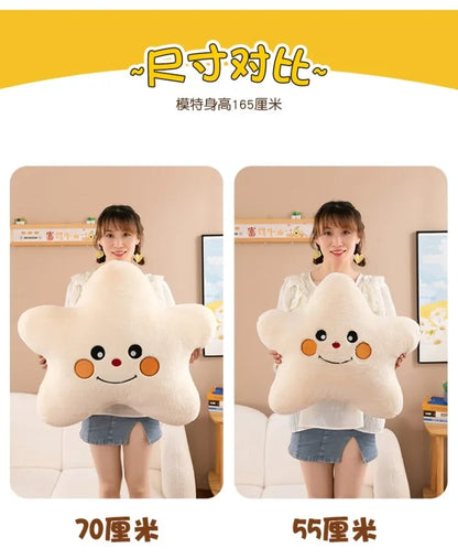 New Kawaii 55-70cm Cartoon Bedroom Pentagram Children's Pillow Backrest Cute Plush Toy Boy Girl Gift