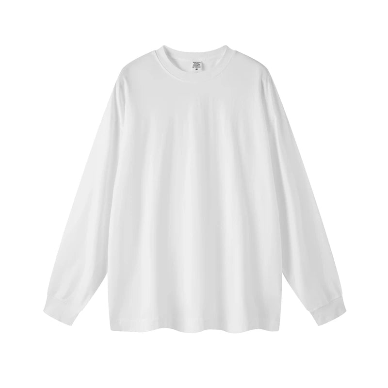 ZODF New Autumn Men's 260gsm 100% Cotton T Shirts Unisex Retro High Street Loose Washed Solid Tees Streetwears HY0376