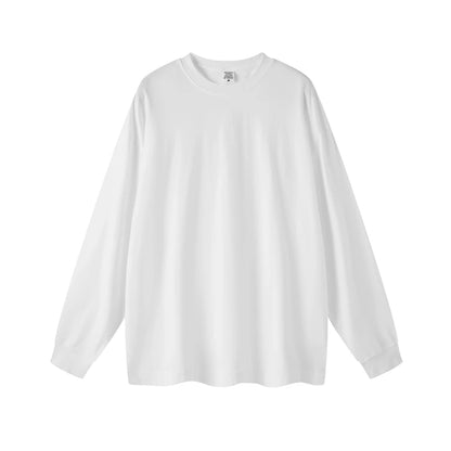 ZODF New Autumn Men's 260gsm 100% Cotton T Shirts Unisex Retro High Street Loose Washed Solid Tees Streetwears HY0376