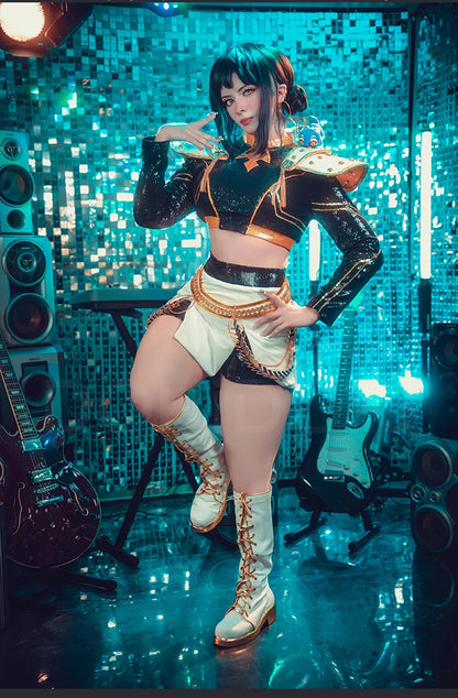 【Last Batch】IN STOCK Rumii Miraa Zoeyy Cosplay Costume【S-3XL】DokiDoki-SR Women Golden Costume Rumii Cosplay Suit Plus Size