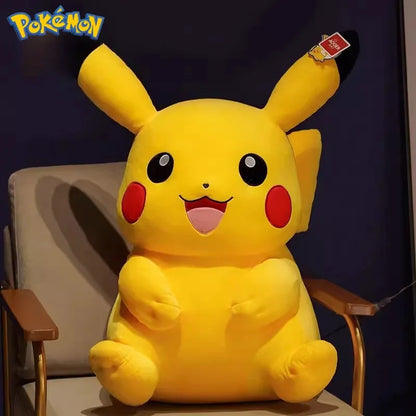 55/62/80CM Big Size Pokémon Pikachu Plushies Cartoon Anime Peluche Kawaii Ornament Stuffed Comfortable Soft Doll Children Gift