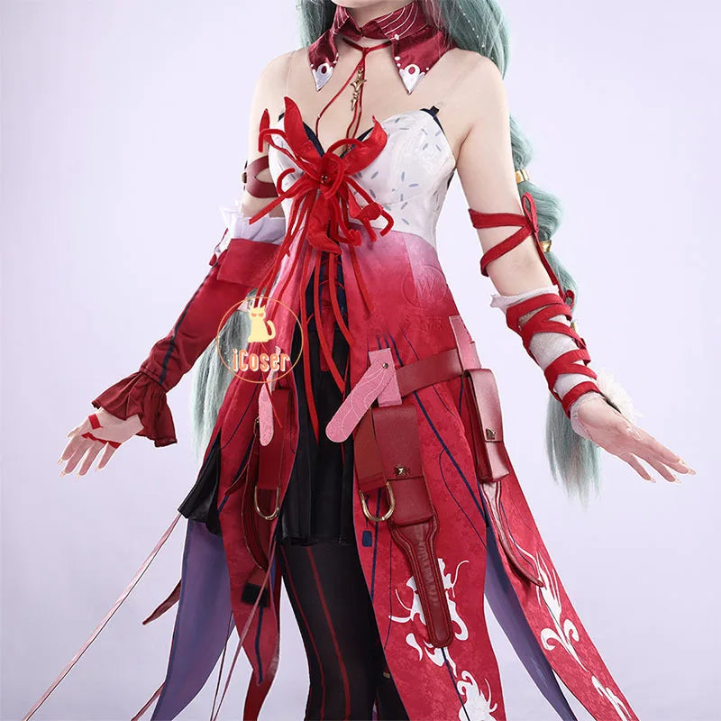 Wuthering Waves Phrolova Cosplay Costume Wig Dress Headwear Earrings Fractsidus Halloween Party for Women Girls Accessory Props